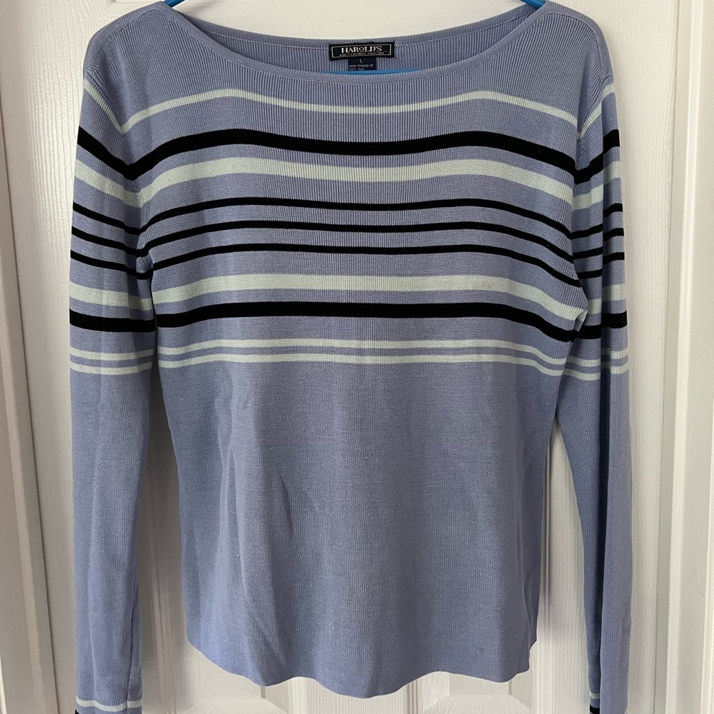 Harold’s striped sweater